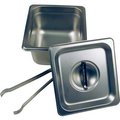 Paragon International Paragon 5062S - Steam Table Pan Set, 1/6 Size, 2-1/2" Deep with Lid and Tongs, Stainless Steel 5062S